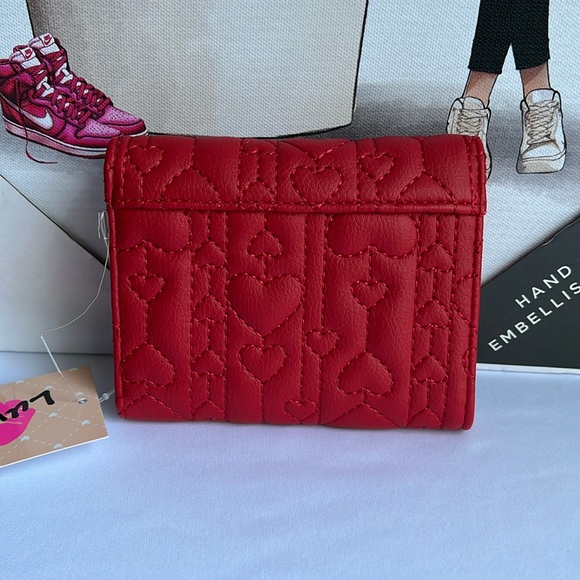 BETSEY JOHNSON Petite Card Wallet-Red - Picture 3 of 6